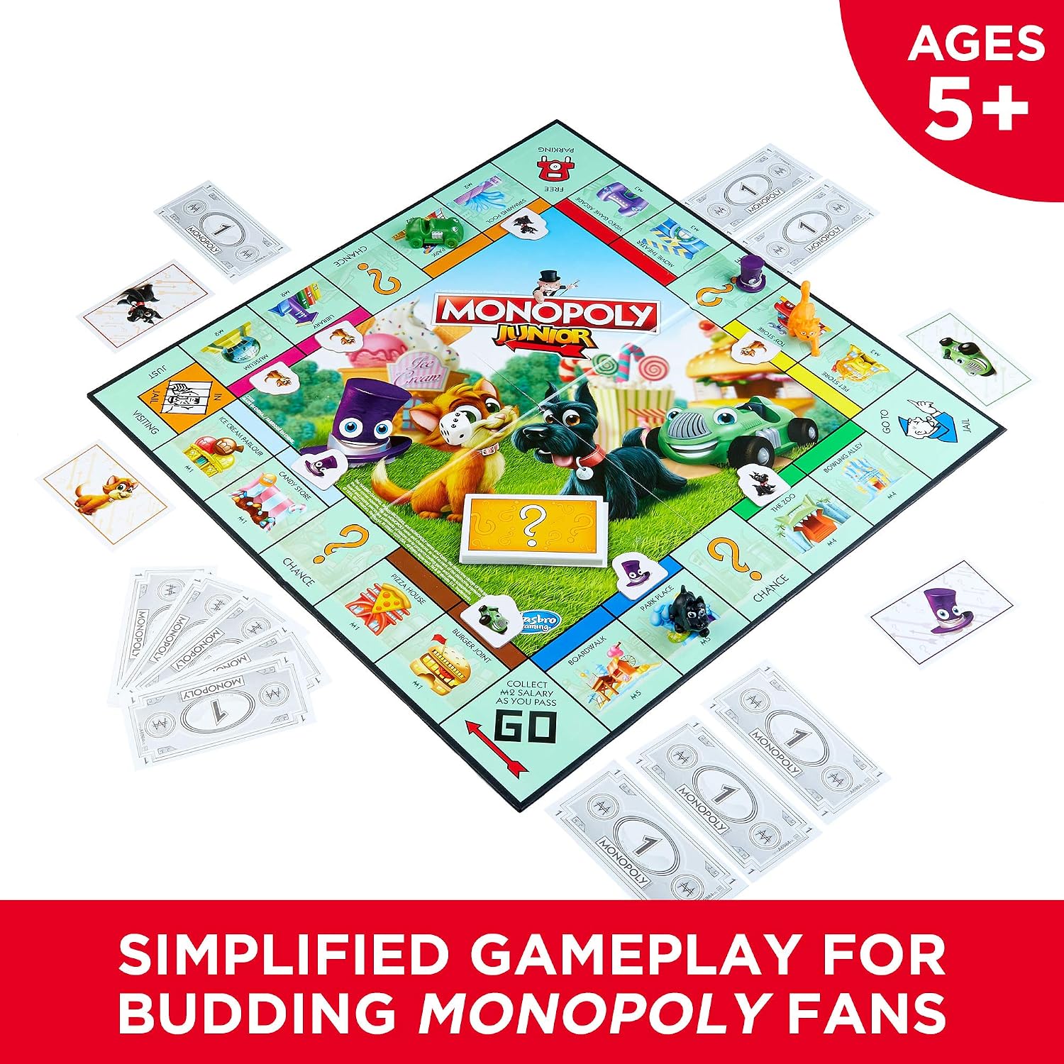 Monopoly Junior - Juego de mesa para 4 jugadores, a partir de 5 años