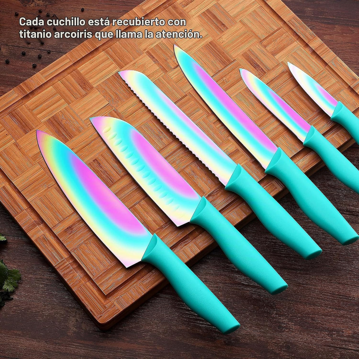 Marco Almond KYA37 - Juego de cuchillos de cocina, 12 piezas, acero...