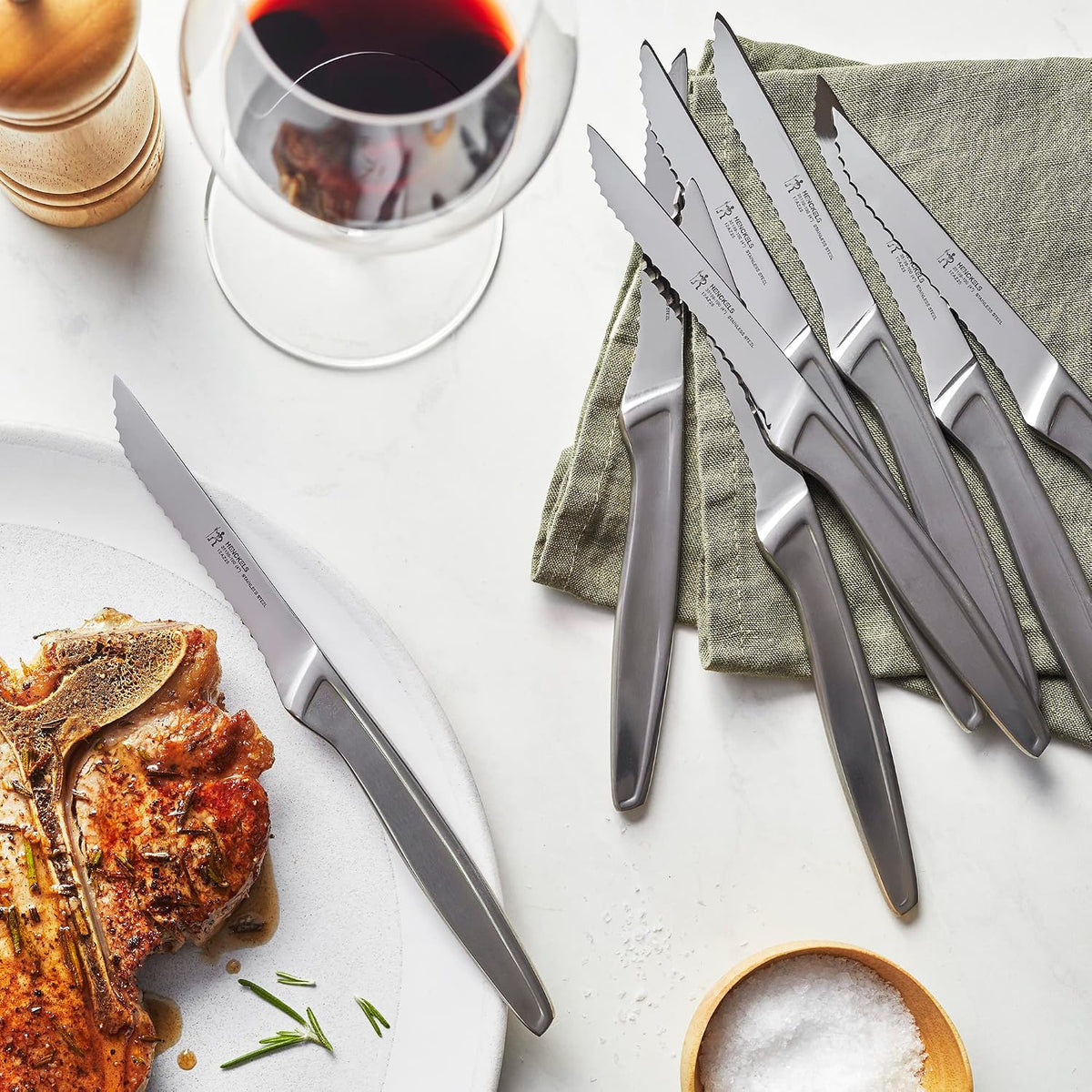 HENCKELS J.A. Henckels International Steak Cuchillo Conjunto de 8,...