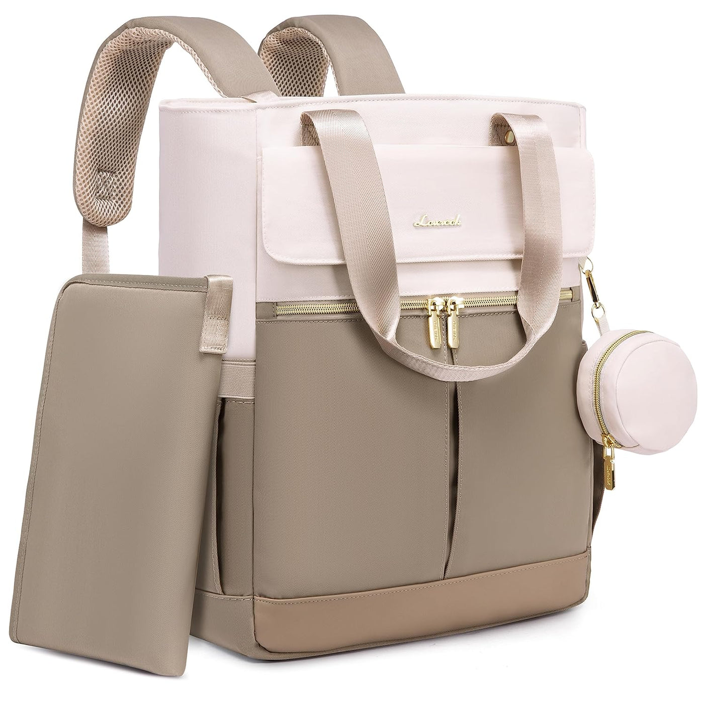 LOVEVOOK Mochila para Pañales, Bolsa de Pañales Tipo Tote con Bolsi...