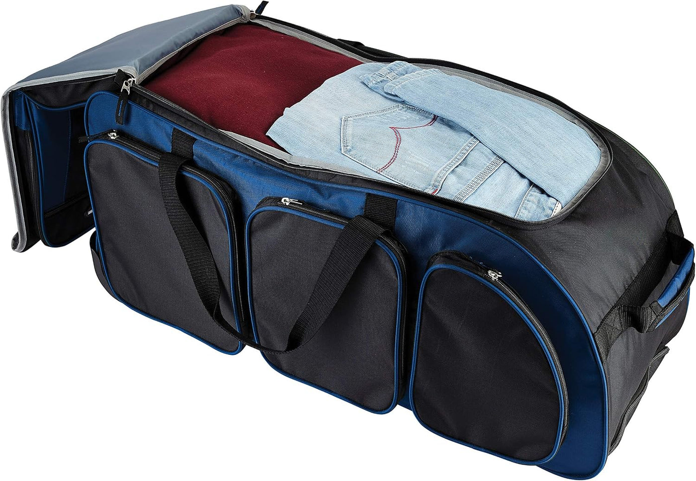 Bolsa de lona con ruedas vertical y múltiples bolsillos Travelers C...