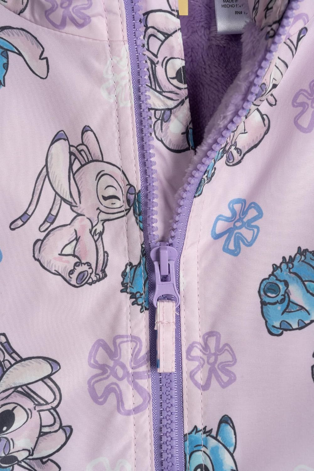 Disney Lilo &amp; Stitch - Chaqueta impermeable con cremallera para...