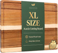 EDELHAUS Tabla de cortar de madera de acacia extra grande 17x13, ra...