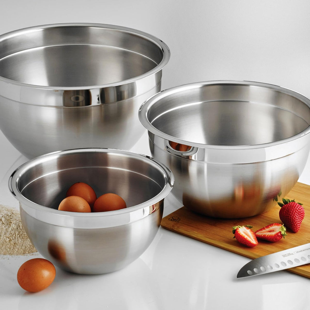 Tramontina Gourmet - Juego de 3 cuencos de acero inoxidable | Ideal...