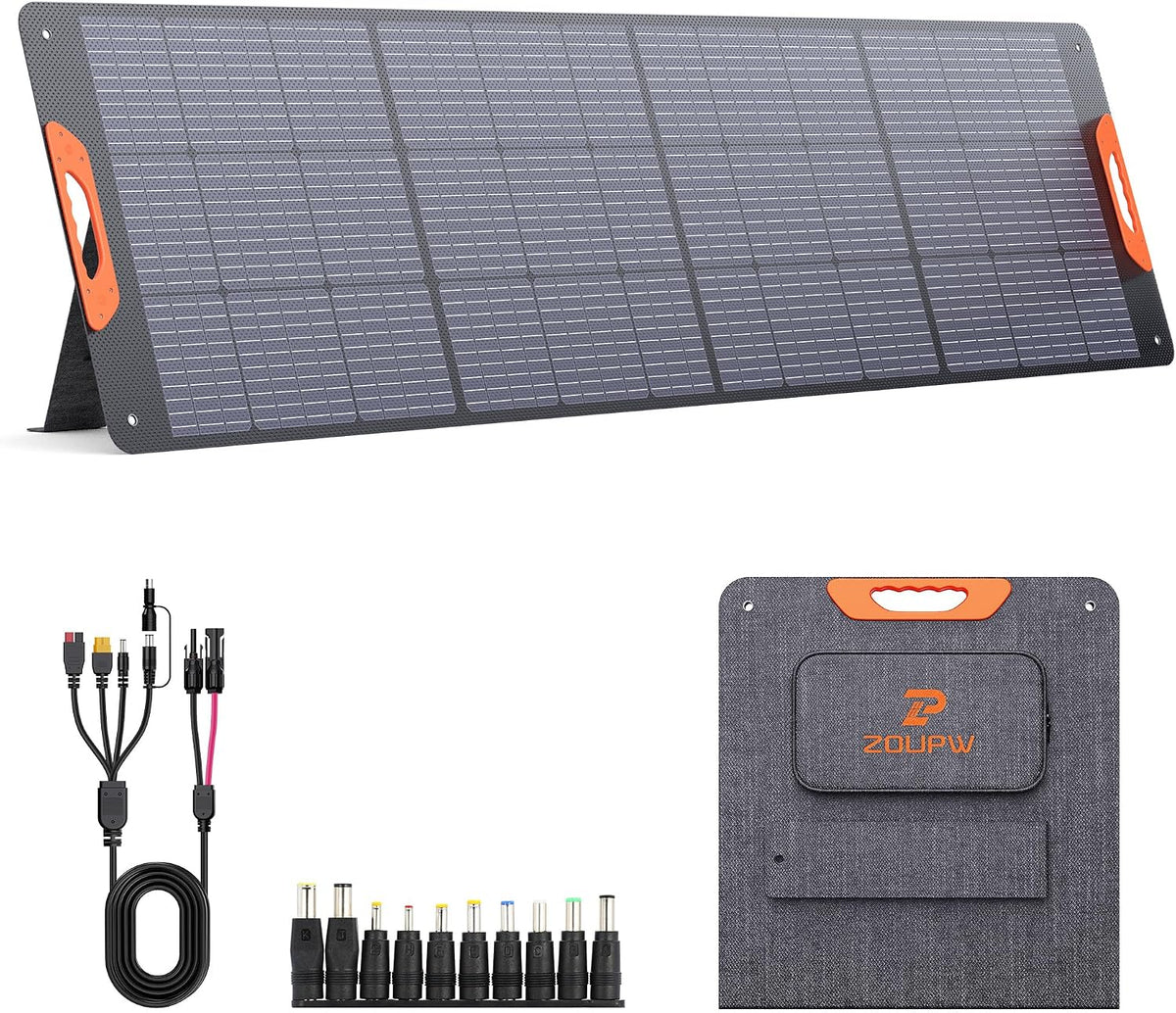 ZOUPW Panel solar portátil de 200W para central eléctrica | Panel s...
