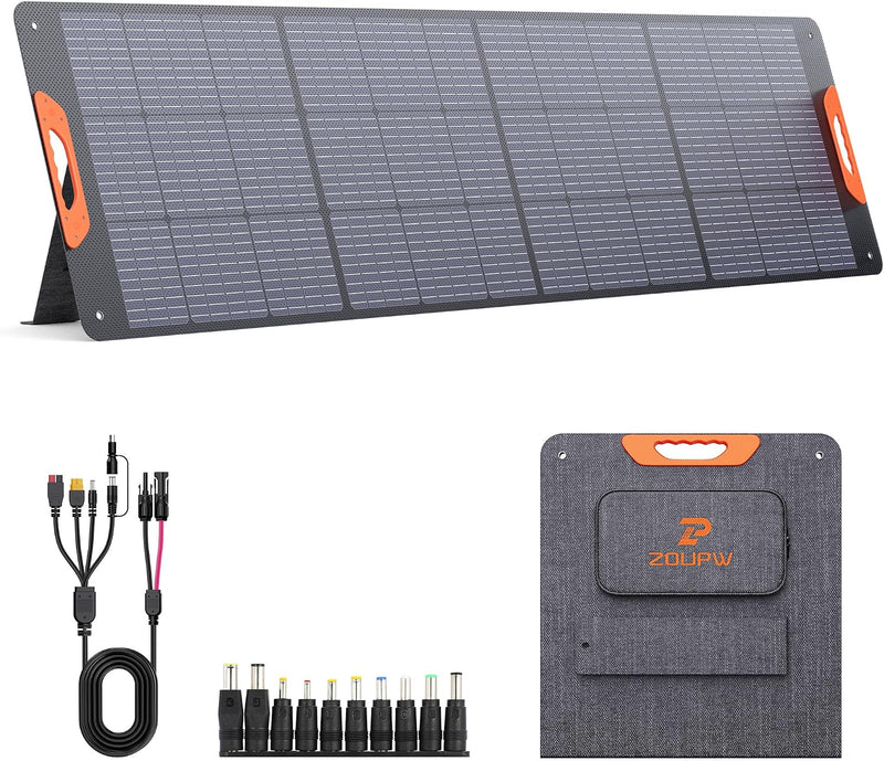 ZOUPW Panel solar portátil de 200W para central eléctrica | Panel s...