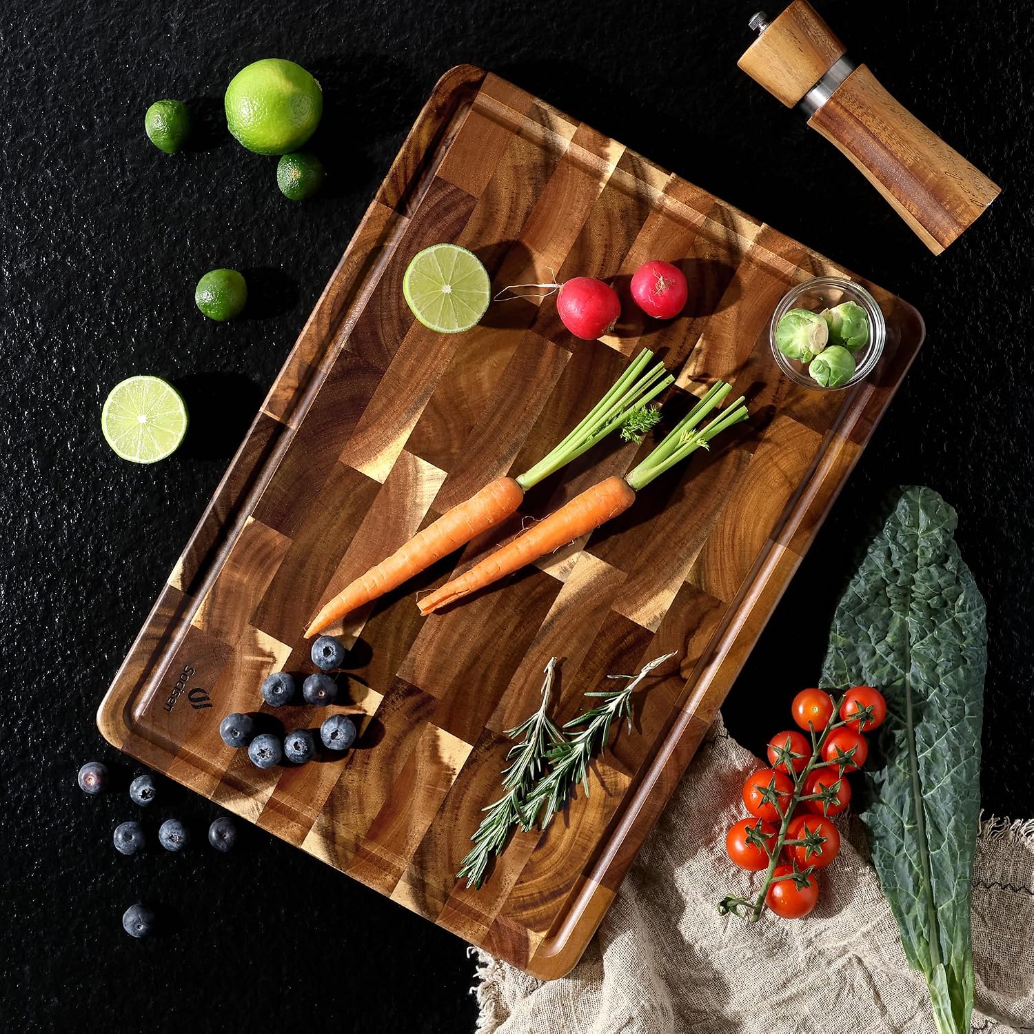 Tabla de Cortar de Fibra Final para Cocina con Pies Antideslizantes...