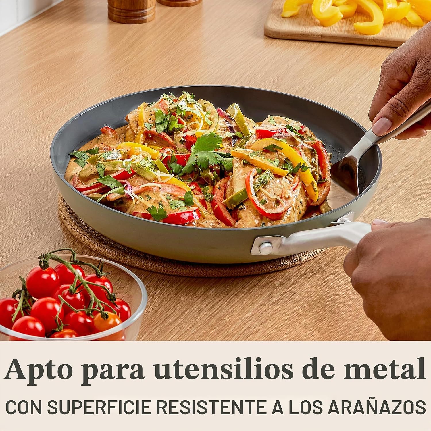 Calphalon® Juego de sartenes antiadherentes de cerámica de 8 y 10 p...