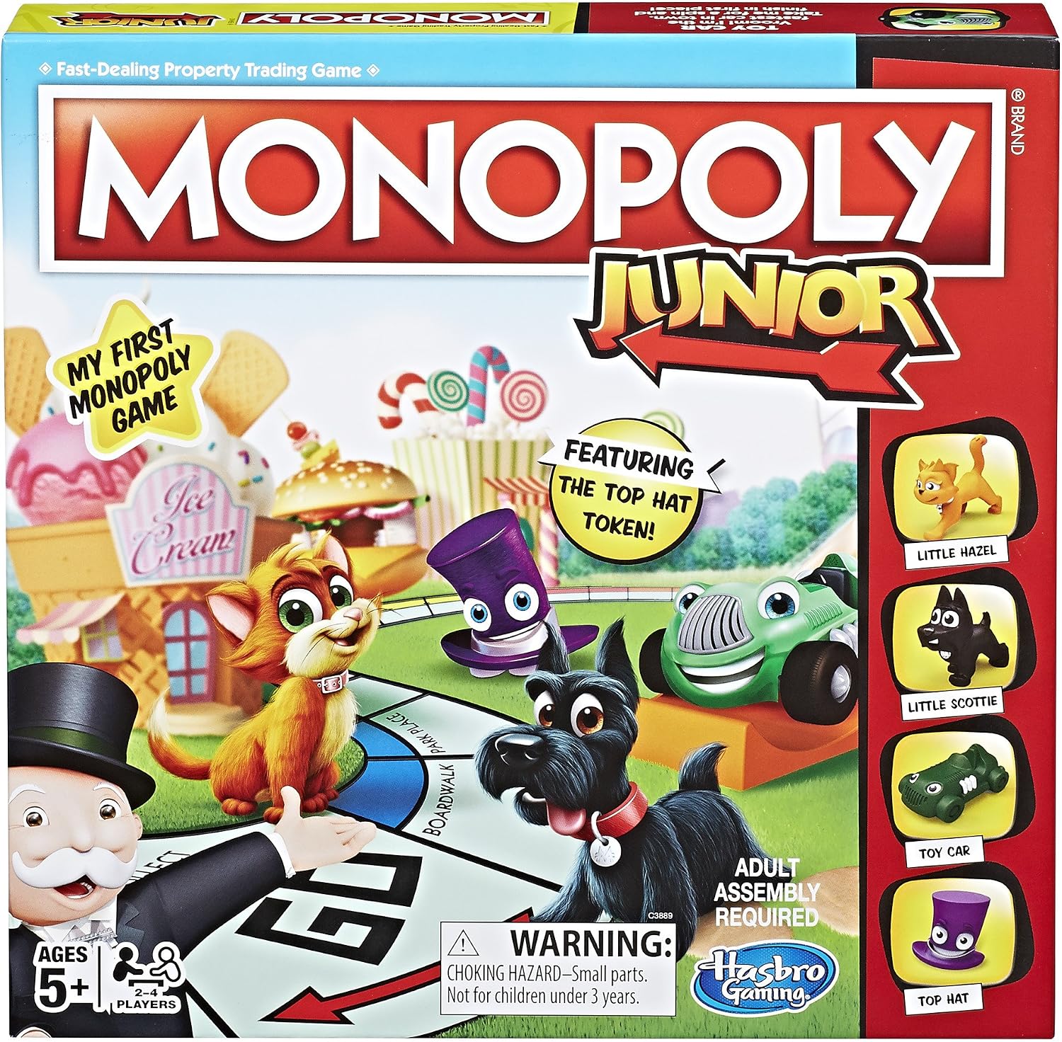 Monopoly Junior - Juego de mesa para 4 jugadores, a partir de 5 años