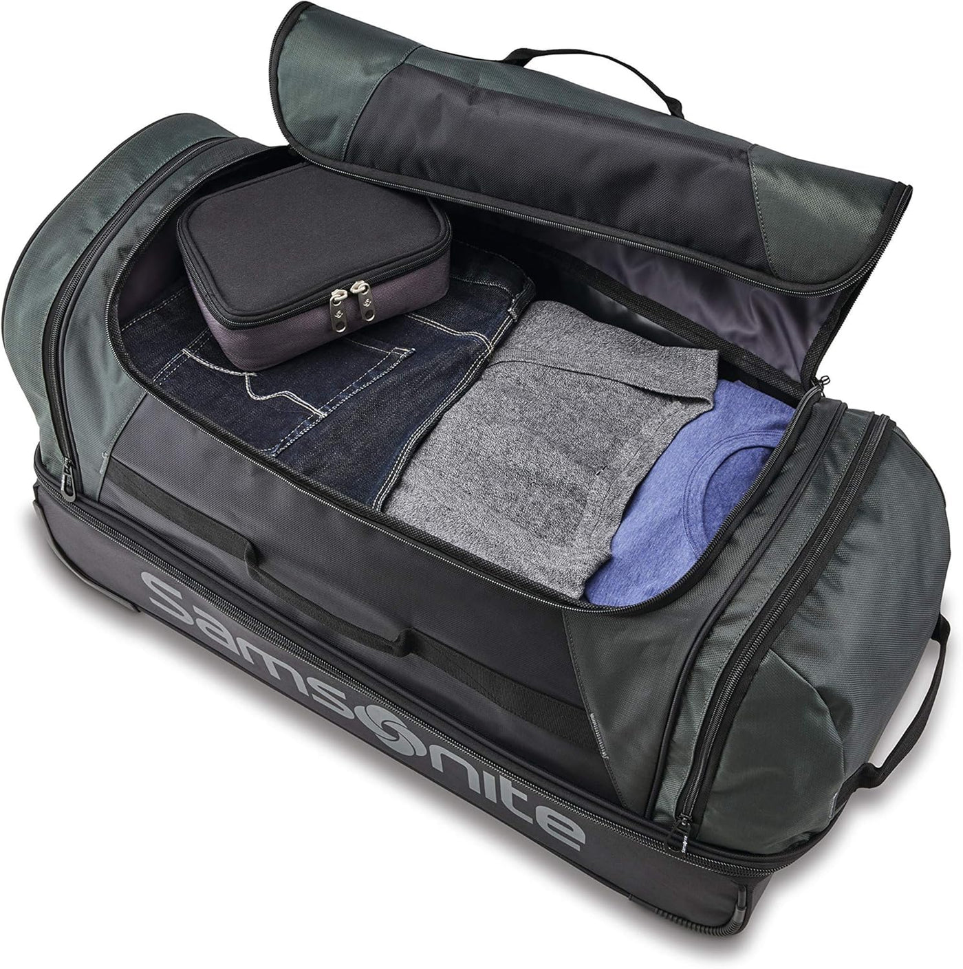 Samsonite Andante - Bolsa de lona con 2 ruedas, Todo negro