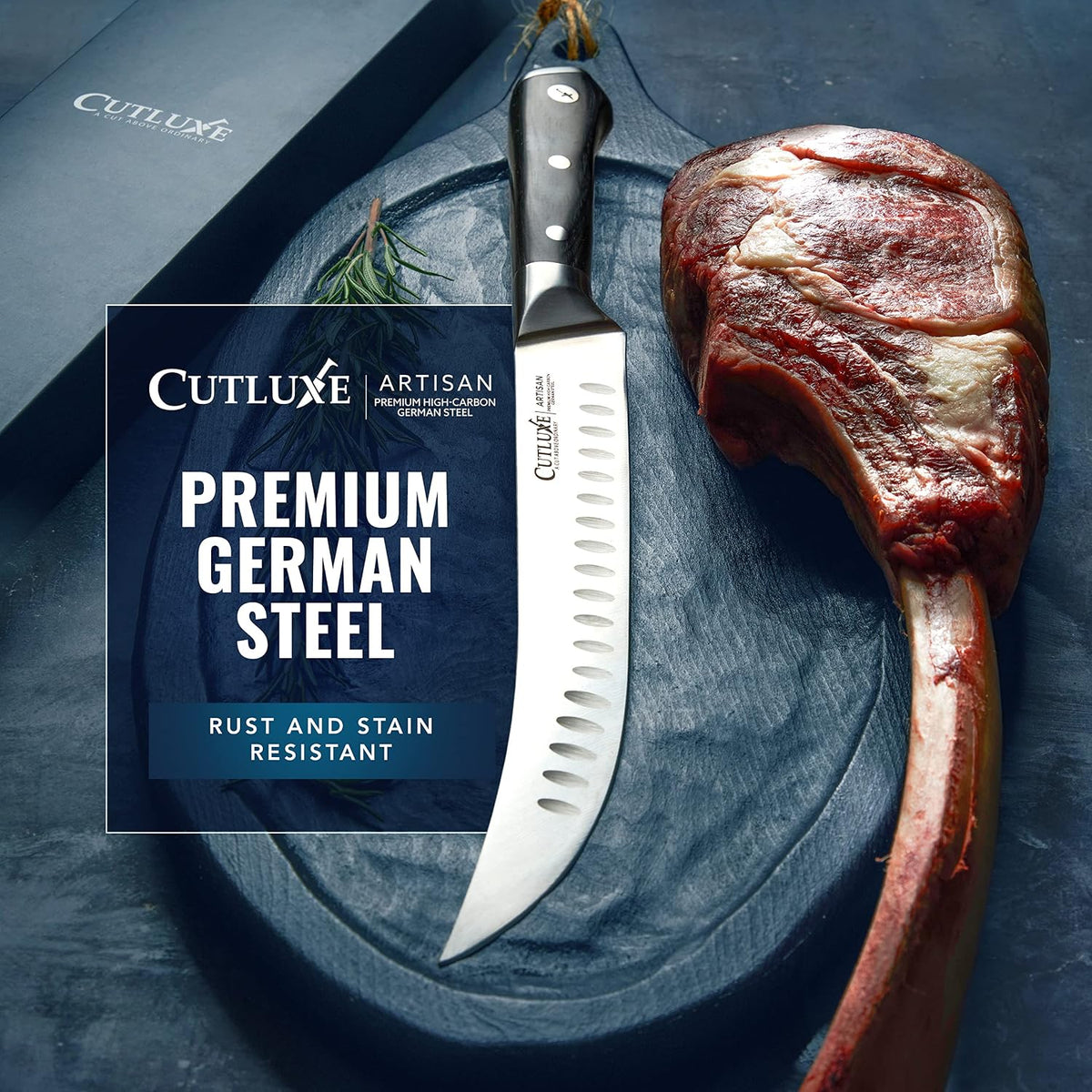 Cutluxe Cuchillo de Carnicero \u2013 Cuchillo Cimeter de Despiece d...