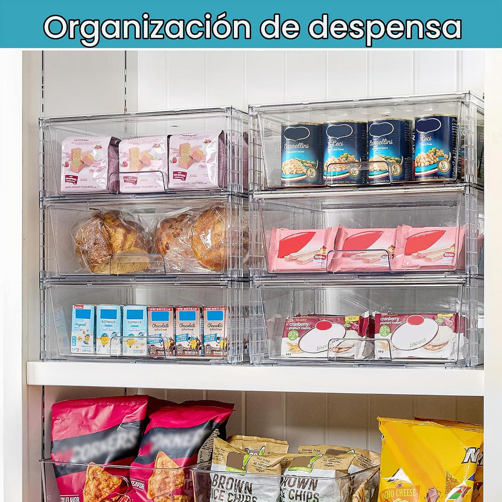 Vtopmart Paquete de 2 Cajones de Almacenamiento Grandes Apilables,...