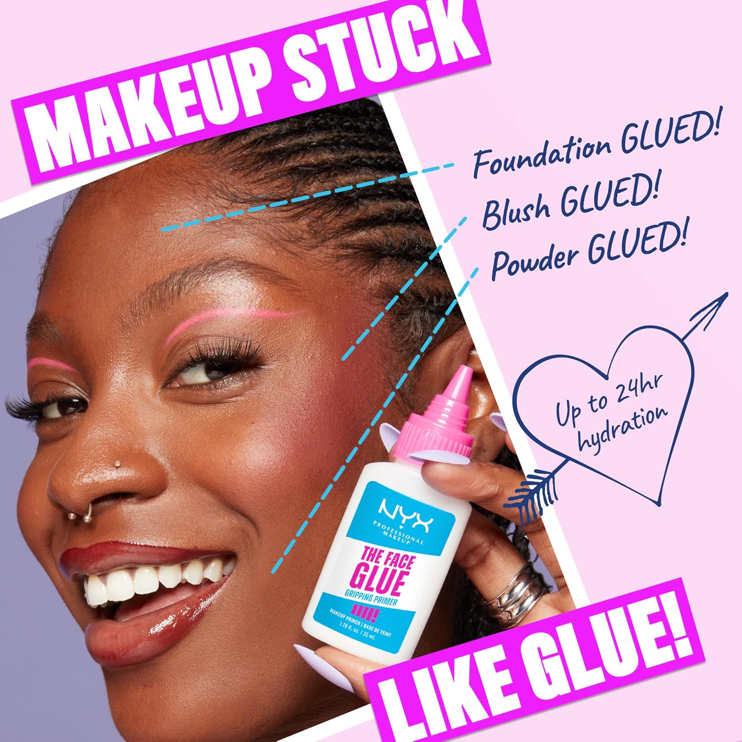 NYX PROFESSIONAL MAKEUP The Face Glue Gripping Primer, prebase de m...