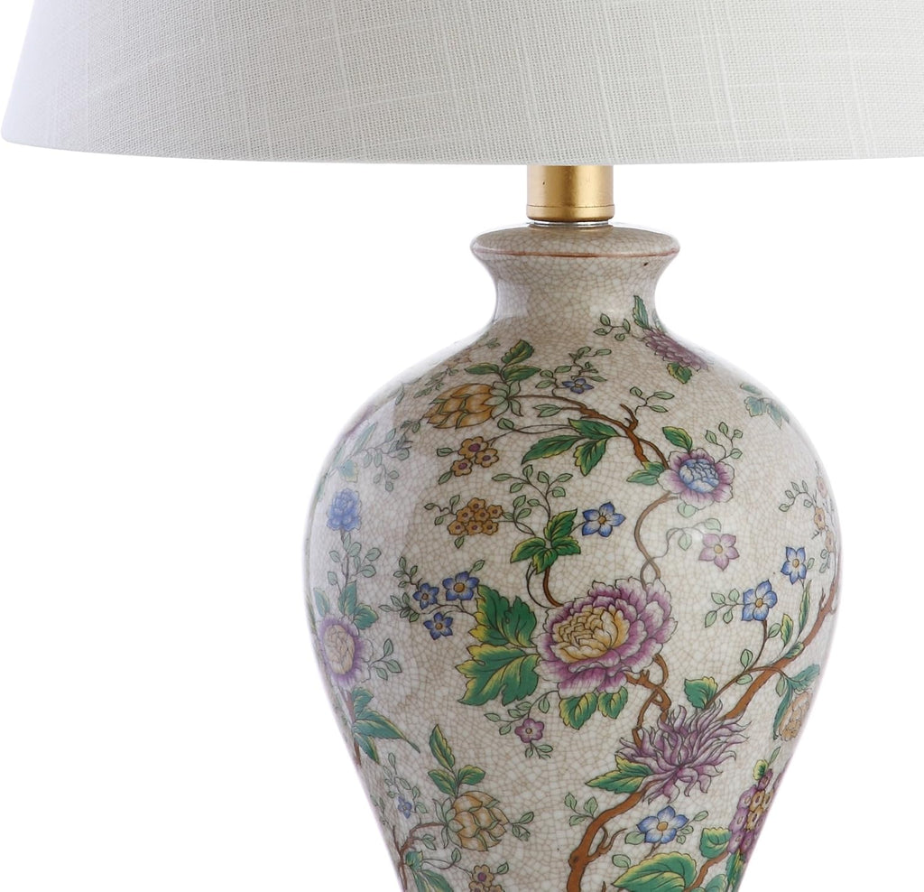 JONATHAN Y JYL3009A Grace 24" lámpara de mesa LED floral clásic...