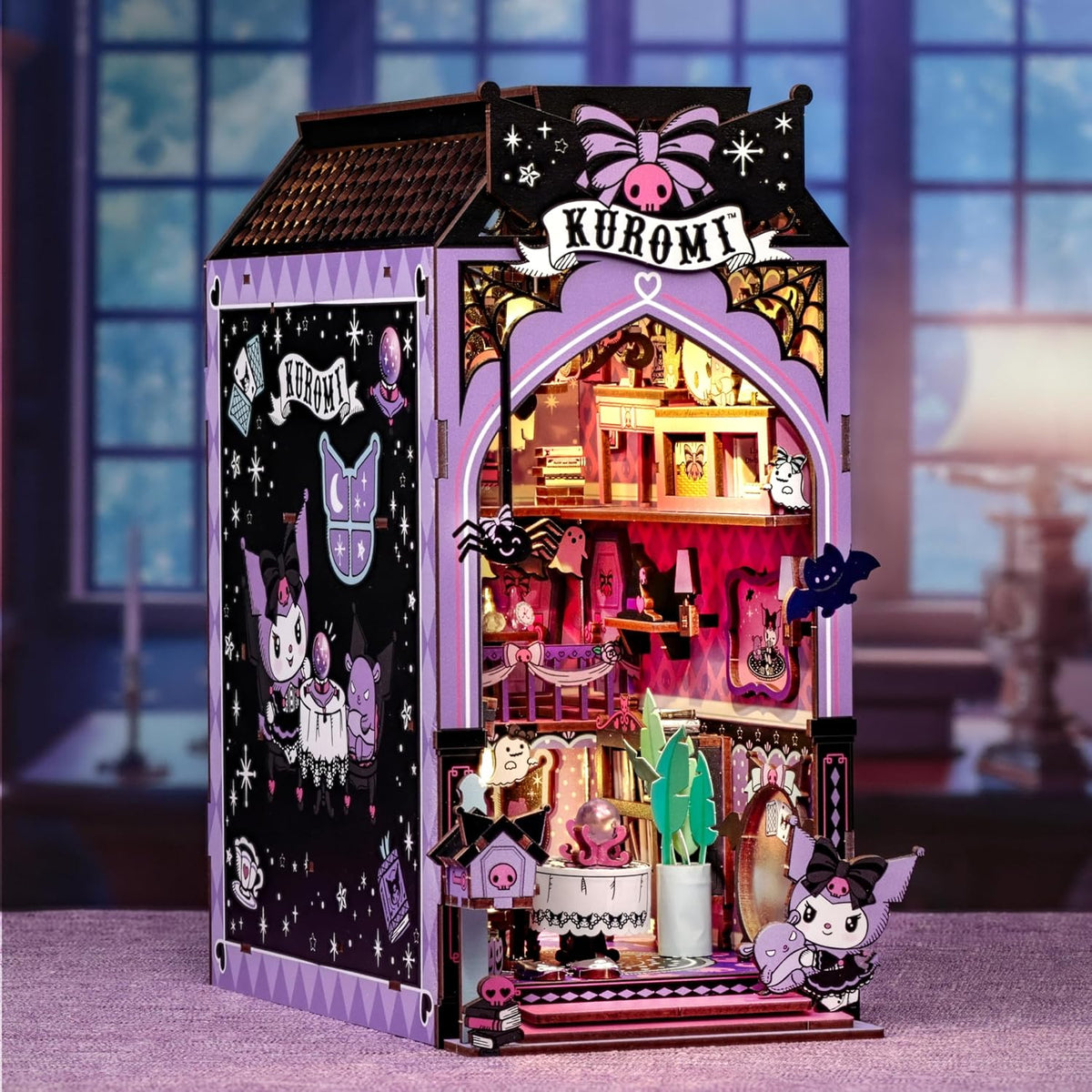 Hands Craft Kuromi Spooky House - Kit de rincón de libros para bric...