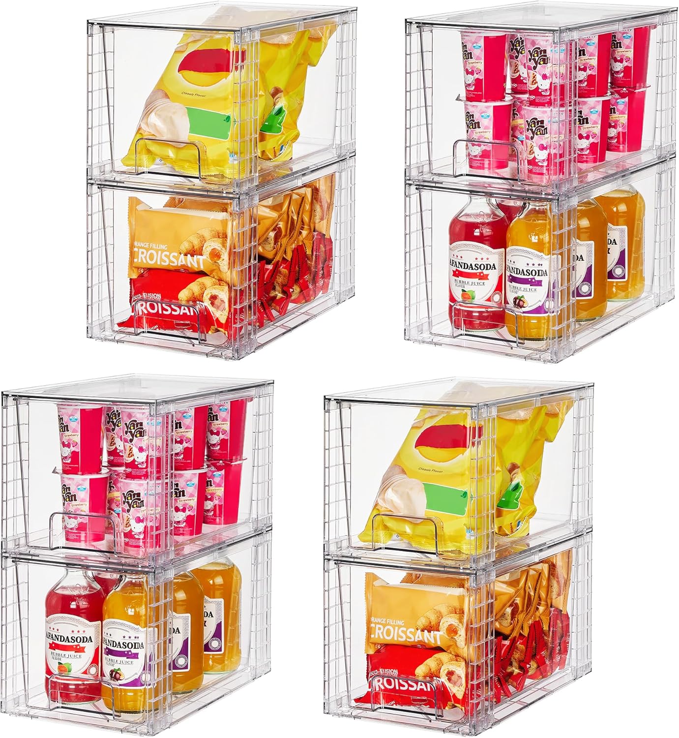 Vtopmart - Paquete de 8 unidades de cajones de almacenamiento grand...