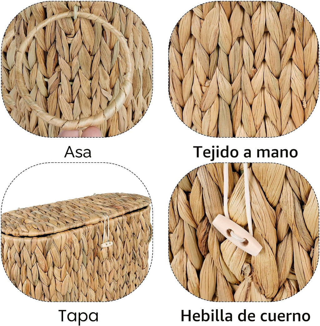 efluky Cesta de almacenamiento de papel higiénico, soporte delgado...