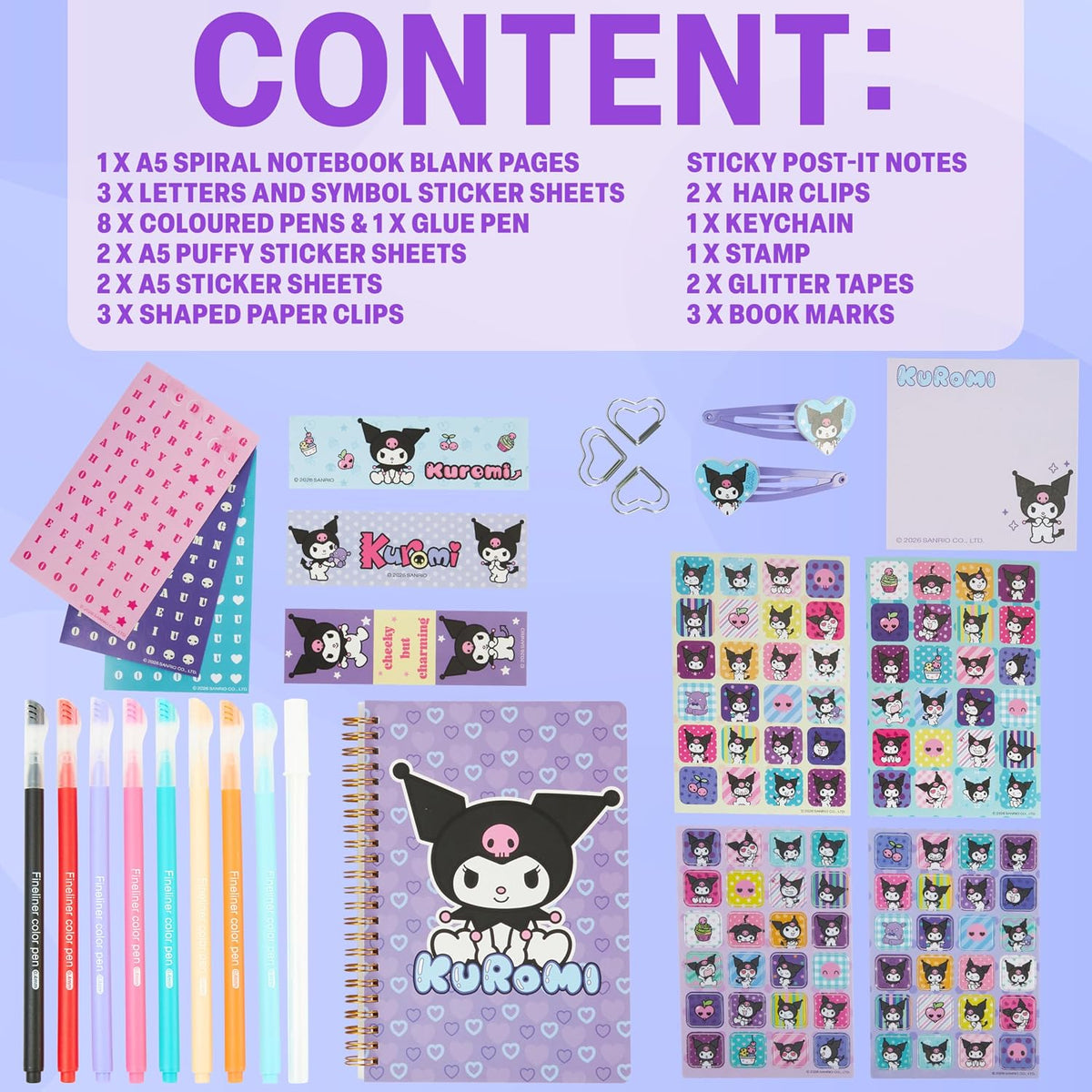 Hello Kitty Kuromi - Kit de diario de bricolaje para niñas y adoles...