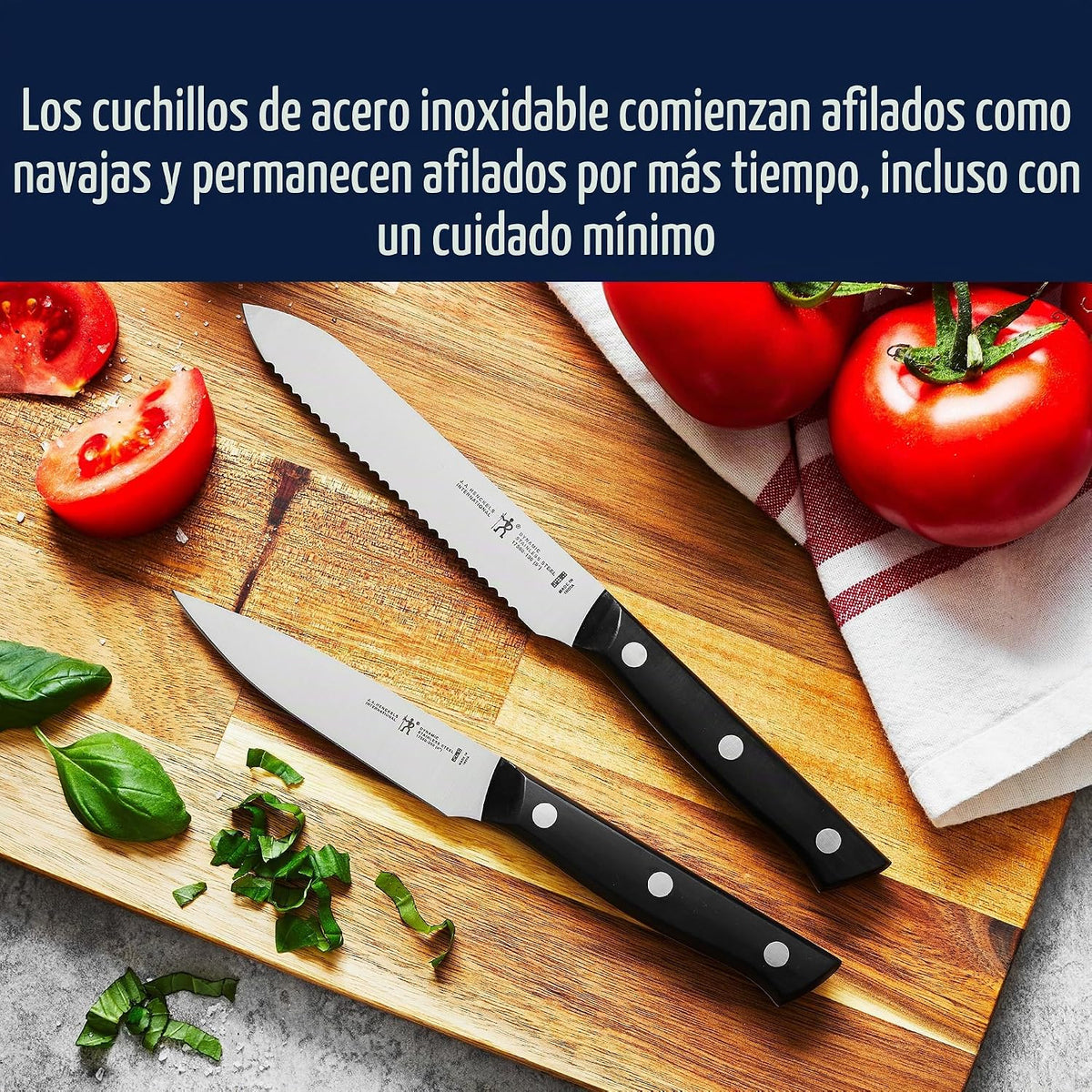 Henckels Juego de cuchillos dinámicos de 5 piezas con chef, pan, ut...