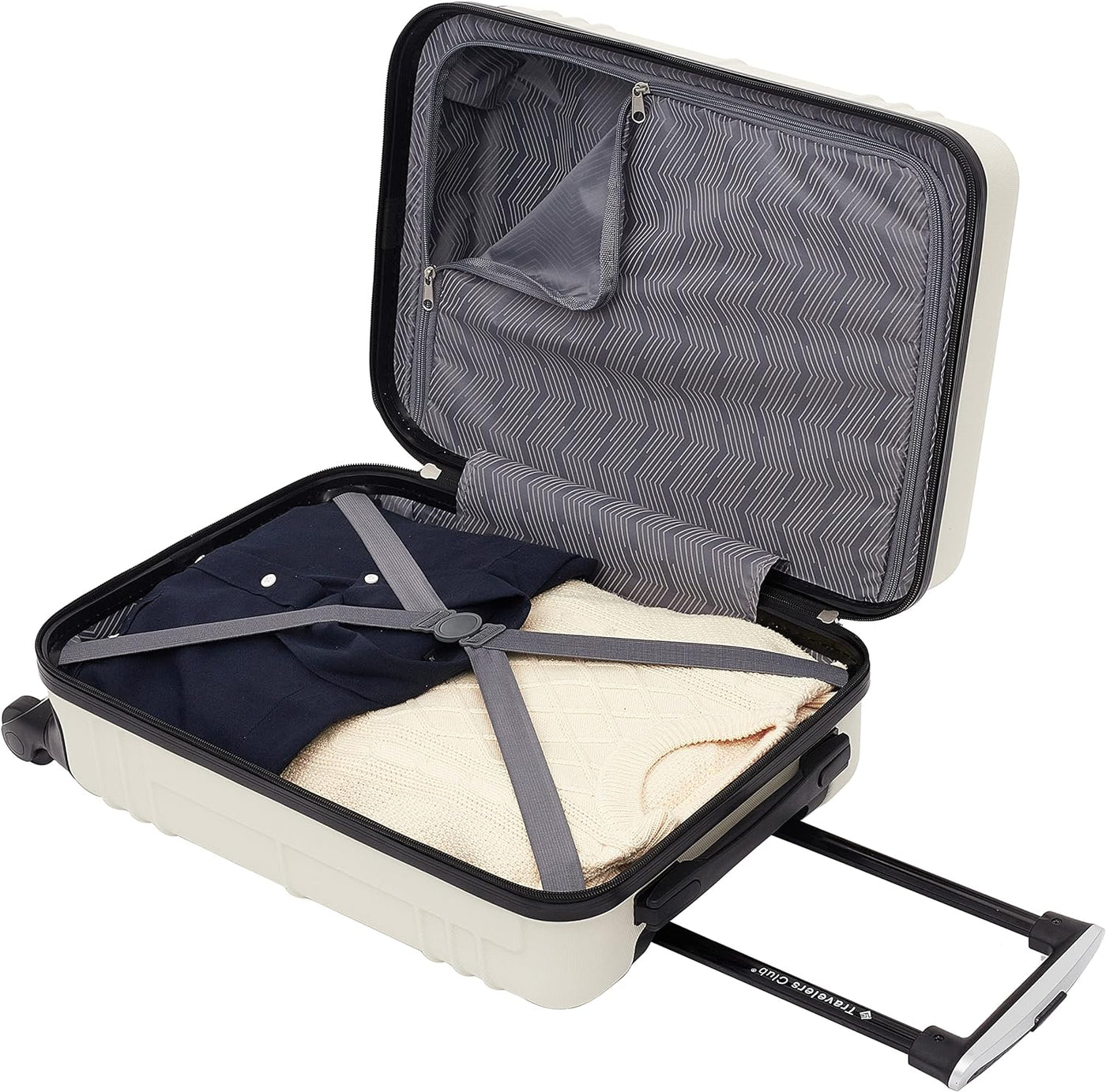 Travelers Club Equipaje de mano Richmond Spinner de 22", hueso