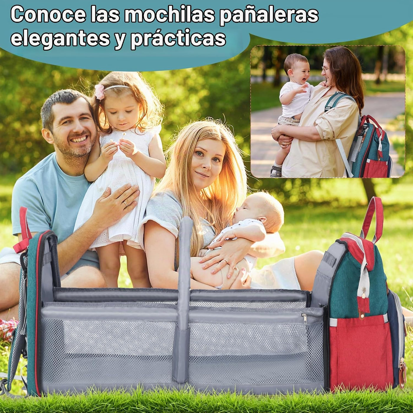 Shengmeister Mochila Bolsa de Pañales, Bolsa de Pañales para Bebé,...