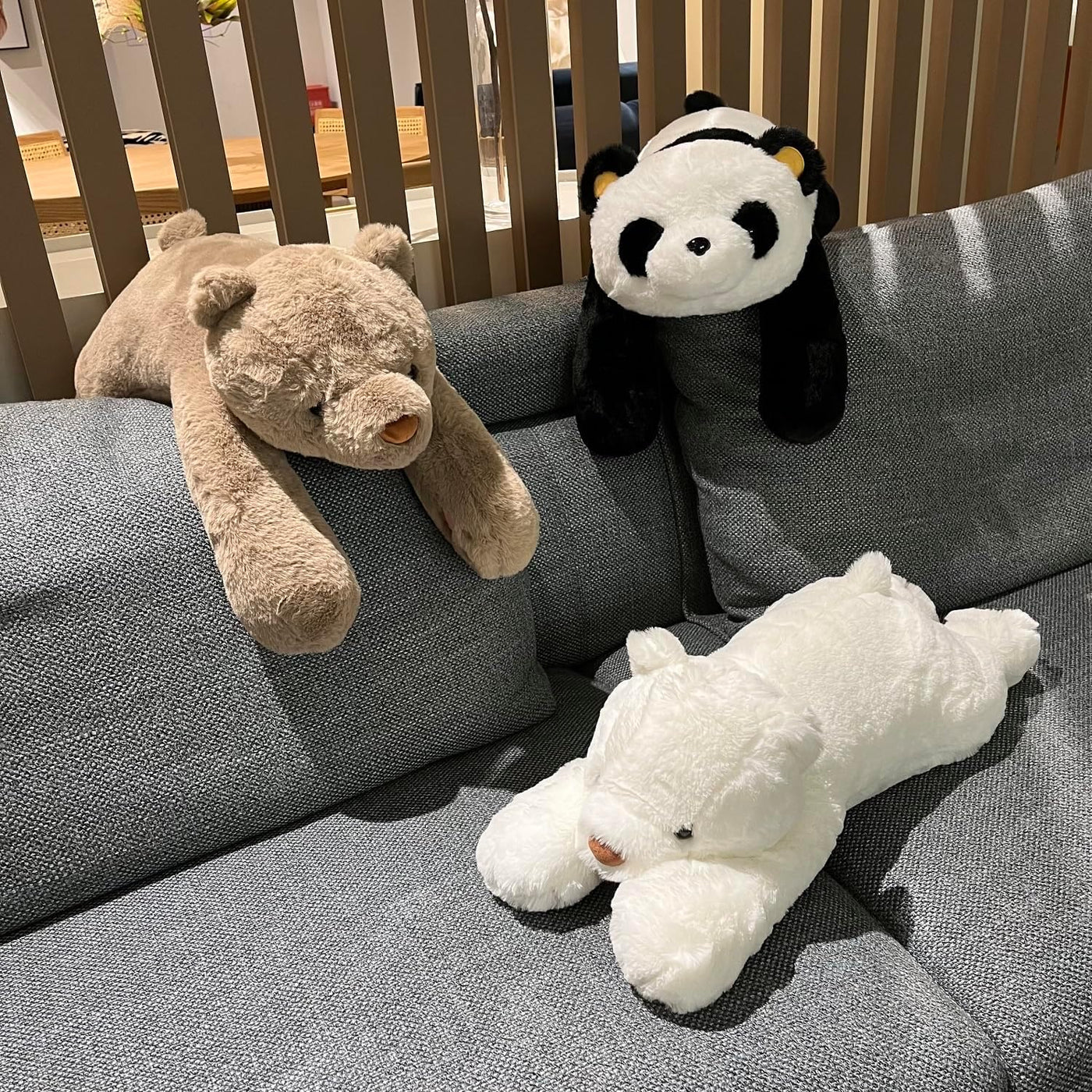 FoxVilla Oso de 4 libras de peluche con peso, peluches de felpa con...
