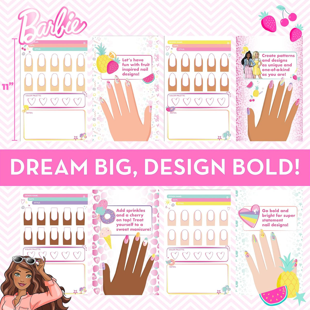 Revista de Arte de Uñas de Barbie, Revista de 28 Páginas con Planti...