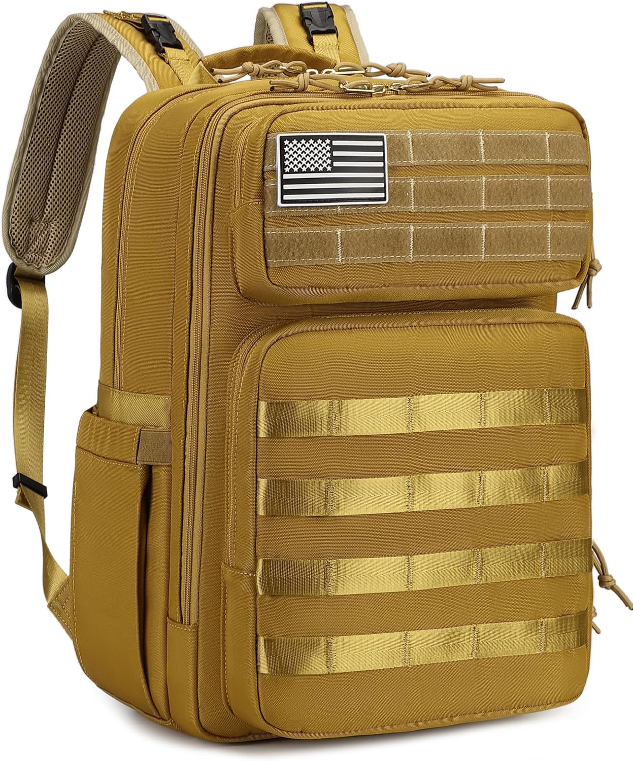 LORADI Mochila grande para pañales para papá, estilo táctico, marró...