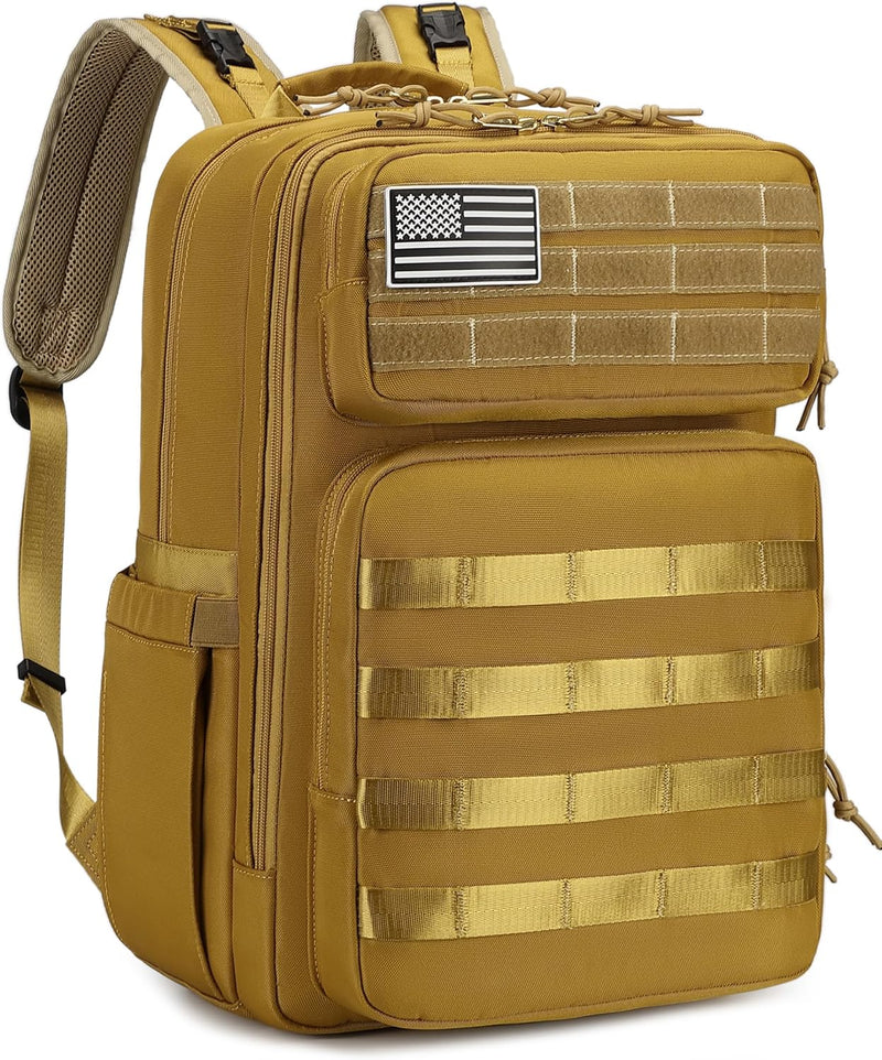 LORADI Mochila grande para pañales para papá, estilo táctico, marró...