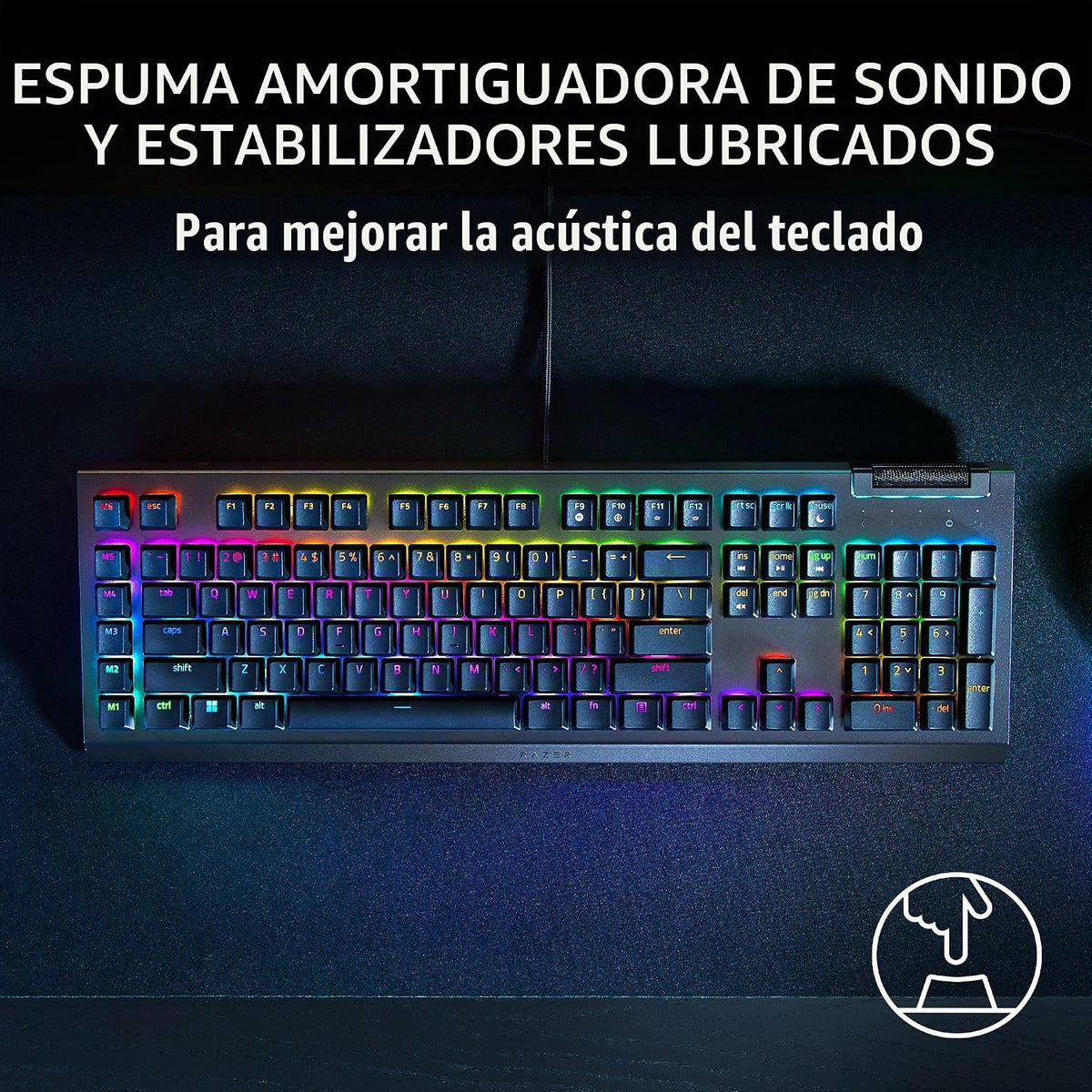 Razer BlackWidow V4 X - Teclado mecánico para juegos: Teclas verdes...