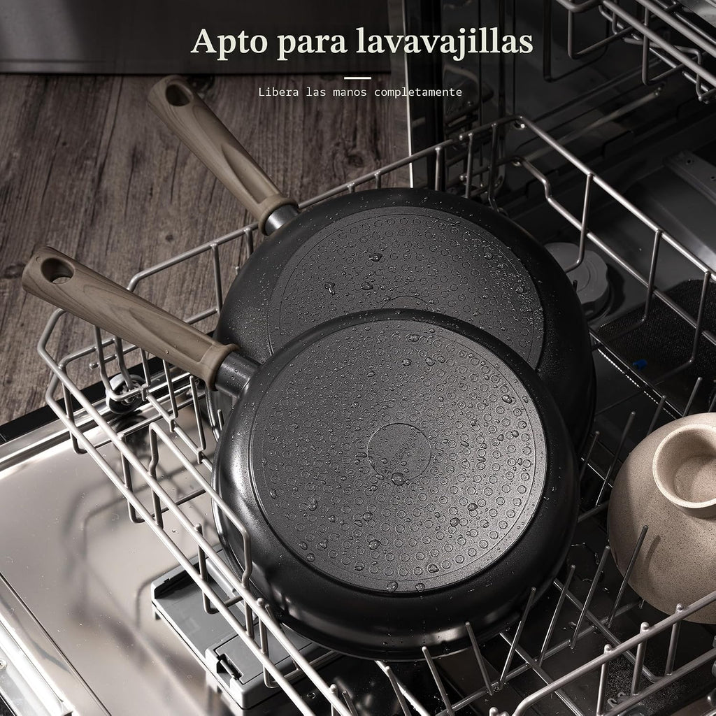 Astercook - Juego de ollas y sartenes antiadherentes, juego de uten...