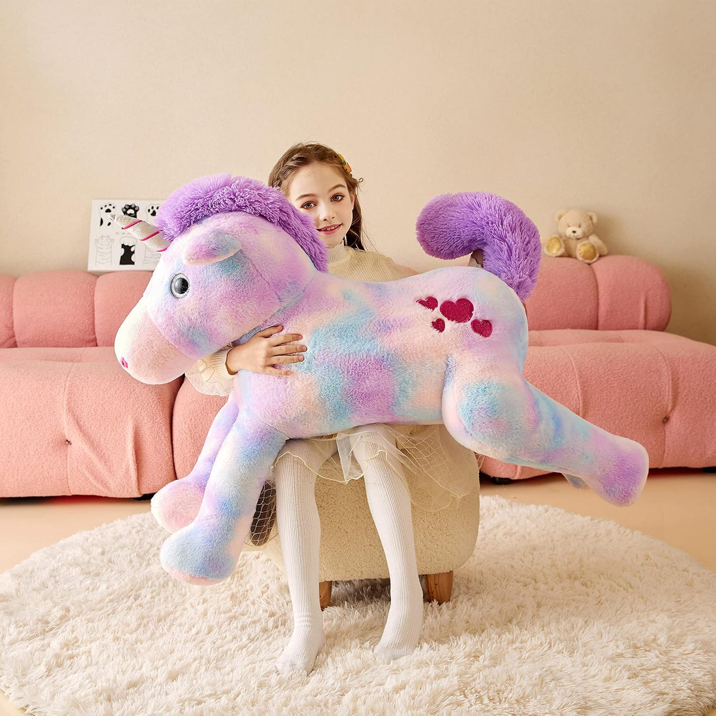 Tumyay - Animal de peluche gigante de unicornio de felpa suave, jug...