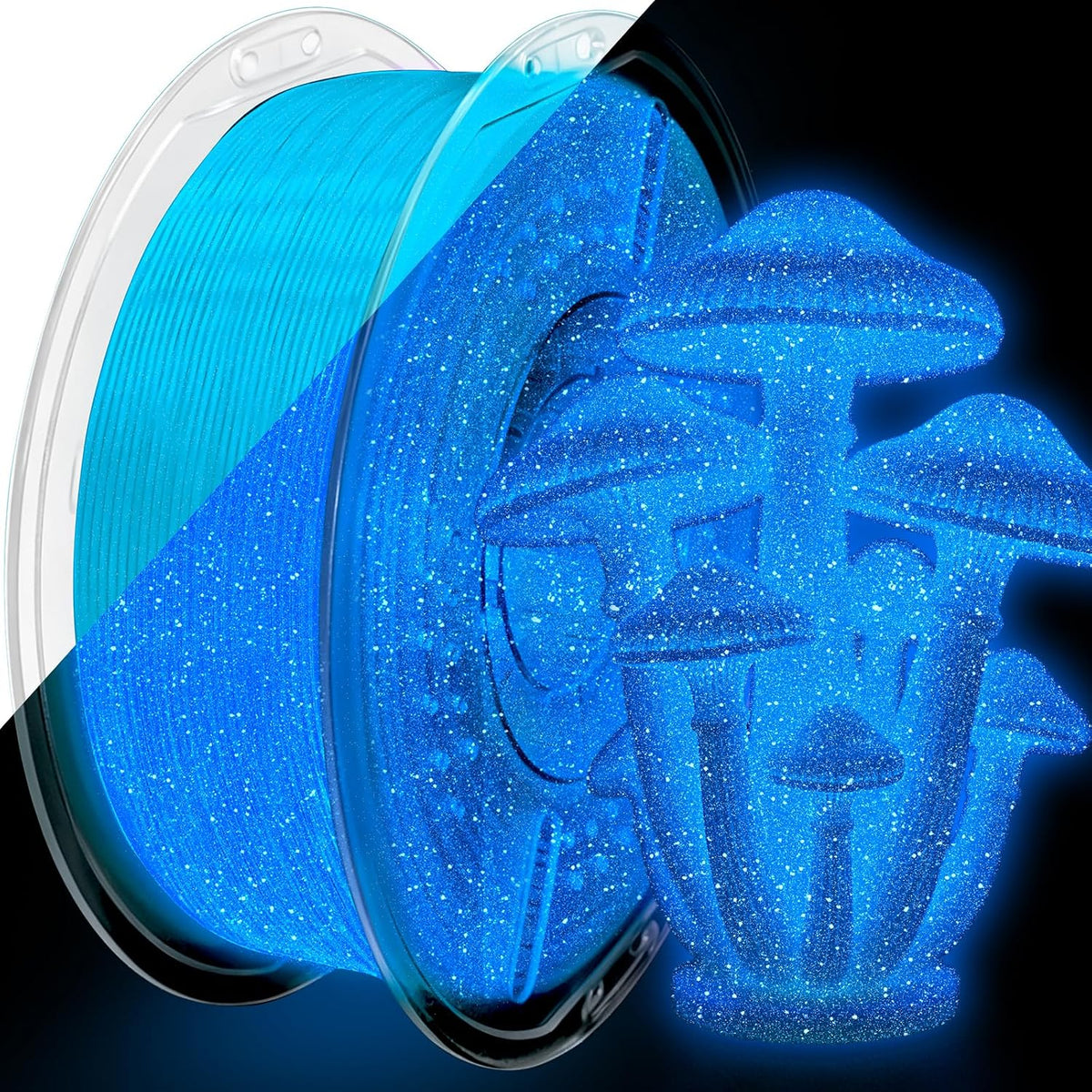 Frucindra Filamento PLA+ para impresora 3D, brillo en la oscuridad,...