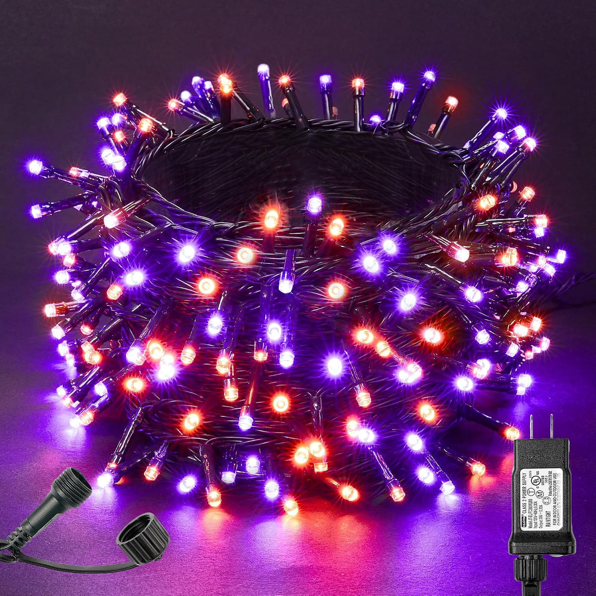 BlcTec Guirnalda de luces de Halloween de 300 luces LED de 108 pies...