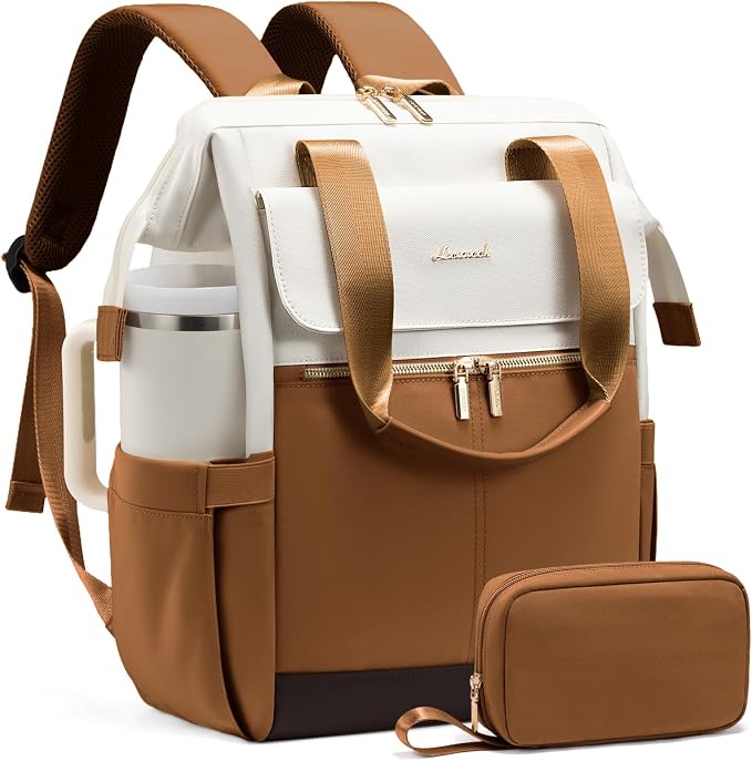 LOVEVOOK Mochila para laptop, mochila de trabajo convertible bolso con puerto USB, Colorido