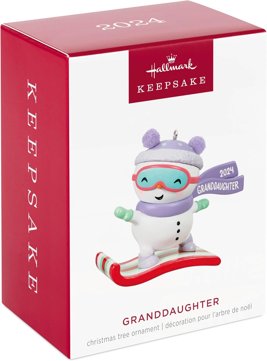 Hallmark Keepsake Adorno de Navidad 2024, muñeco de nieve de snowbo...