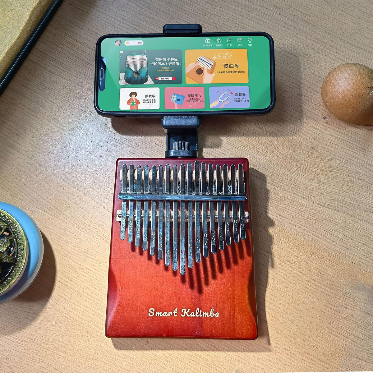 Jooleer Kalimba inteligente con aplicación, martillo de afinación,...