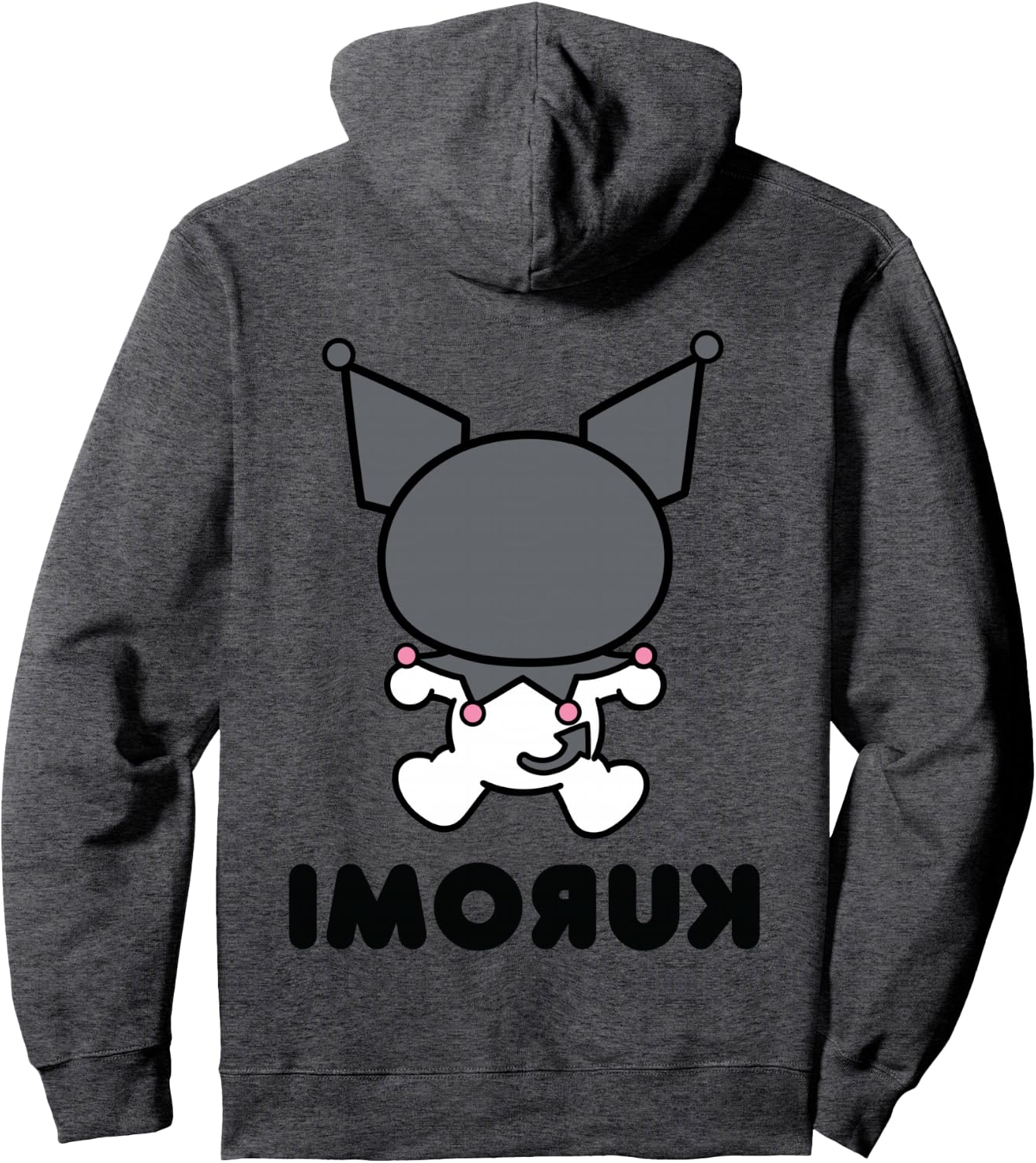 Kuromi Character - Sudadera con capucha delantera y trasera, talla S